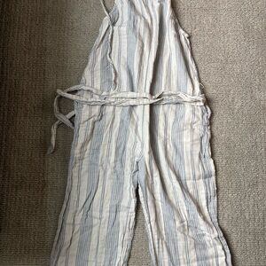 Pact Striped Sleeveless Jumpsuit